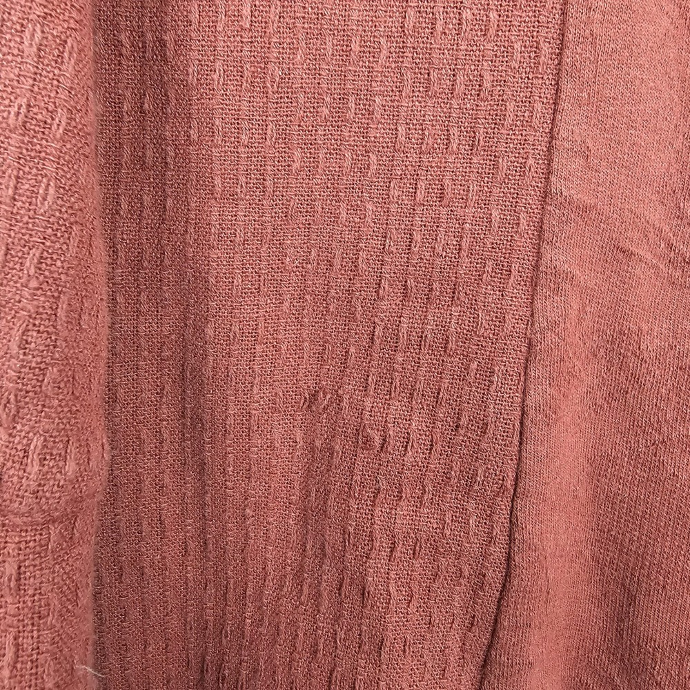Soft Surroundings Women's Textured Button Front Blazer Coral Pink OrangeSize 10 - Picture 4 of 10